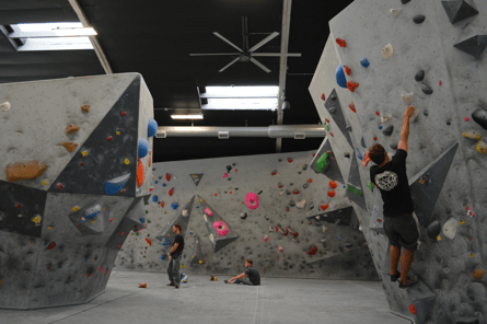 MacroAir fan in climbing gym