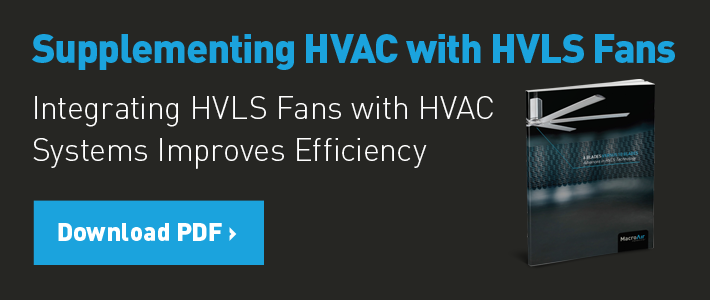 Supplementing HVAC with HVLS Fans